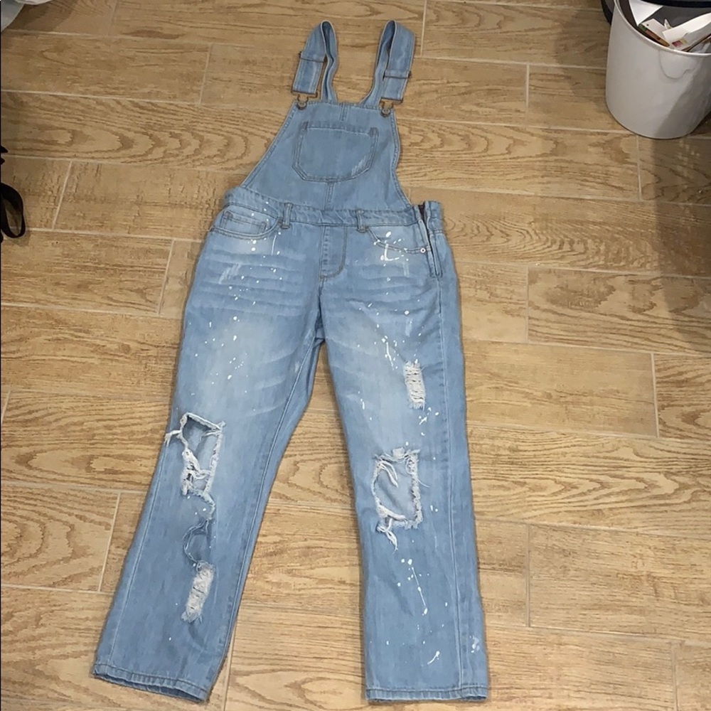 Forever 21 blue jeans overalls